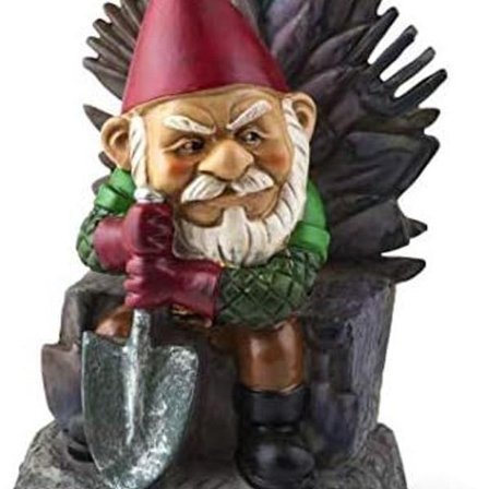 Pelien tonttu - Hauska puutarhatonttu, käsin maalattu, säänkestävä, keraaminen, KLB