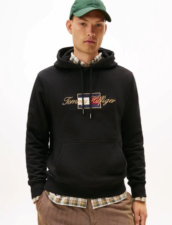 Tommy Hilfiger Icon Gold Hoodie - Black - M