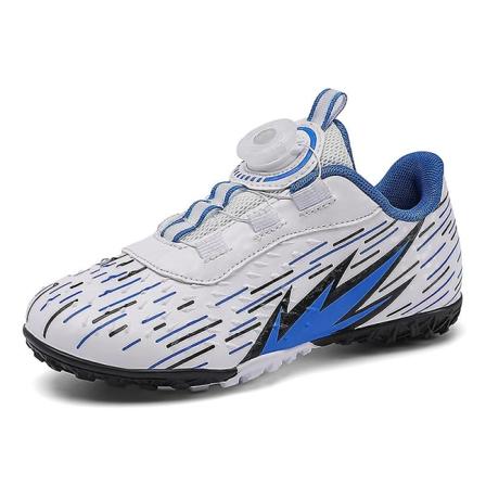 Fotbollsskor för barn Pojkar Fotbollsskor Grästräning Sport Skor Sneakers 3Bd01-1 Blue 31
