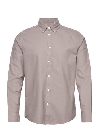 Kristian Oxford Shirt Skjorte Casual Beige Les Deux