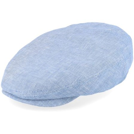 Stetson - Blå flatcap Keps - Driver Cap Linen Light Blue Flat Cap @ Hatstore