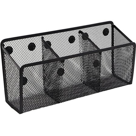 Penholder - Opbevaringskurv i mesh med ekstra stærke magneter - Frysesikker - Whiteboard - Skabstilbehør - Kontorartikler Organizer