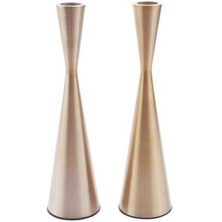 Spetsig ljusstake, metall, timglas, passar standardljusstaksdiameter