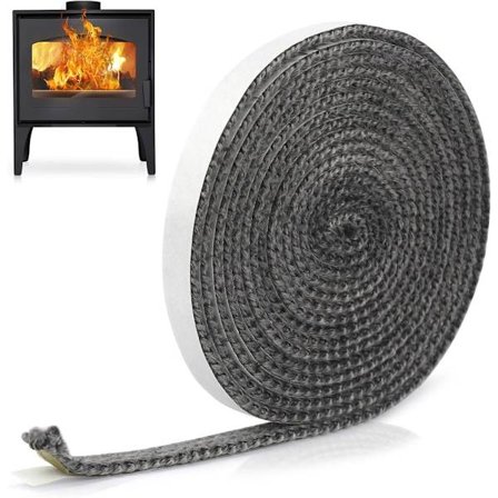 ING Skorstensforsegling, 2 mm x 10 mm x 3 m, selvklæbende glasfibertape, egnet til skorstene, brændeovne og træfyrede komfurer.
