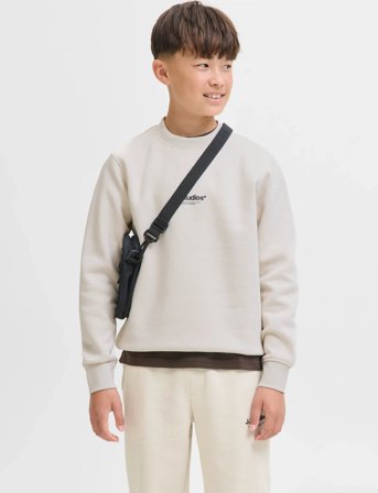 Jack & Jones Jjesoho Sweat Crew Neck Sn Jnr - Cream - 140