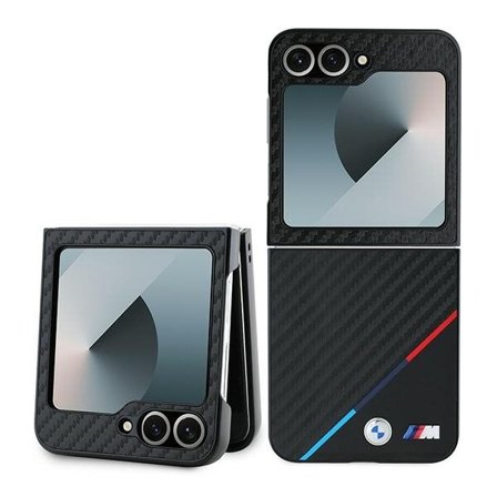 BMW Carbon Tricolor kotelo Samsung Galaxy Z Flip 6 - musta