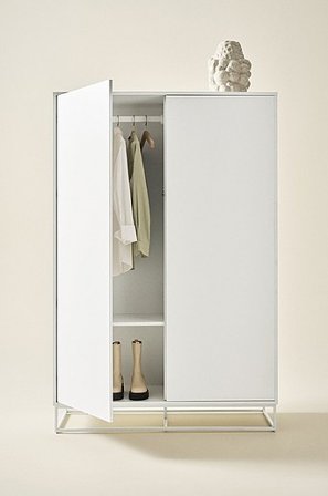 Jotex - Garderobeskab Mat hvid hvid - LYCKEBY - Køb Garderober hos Jotex