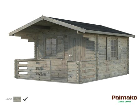 Palmako Emma Stuga 15,2 m²/inv. 10,4+4,2 m², grå, impr., Stugor & förråd
