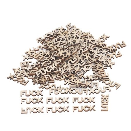 108 st träutskurna bokstavsbitar dåligt humör Vent Spoof roliga kreativa presenter till kontor Hemgåva till vän