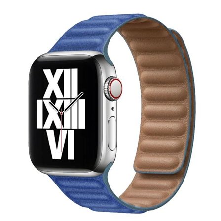 Lærreim for Apple Watch Band 45mm 41mm 44mm 40mm Original Magnetic Loop Link Armband iWatch Ultar2 49mm 9 8 7 6 SE 3 42mm