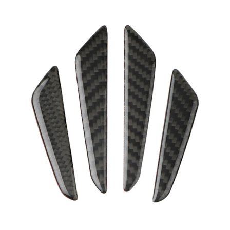 Svart kolfiber bil dörr buckla skydd klistermärke för bil SUV Van