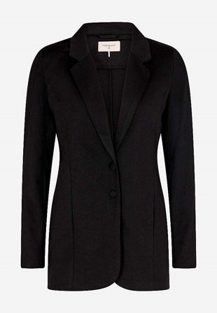 Freequent - Lang, komfortabel trikotjakke i sort til damer i størrelse L (42) - Cellbes