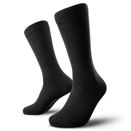 FlexFeel | Chaussettes noires pour hommes - Chaussettes mi-hautes