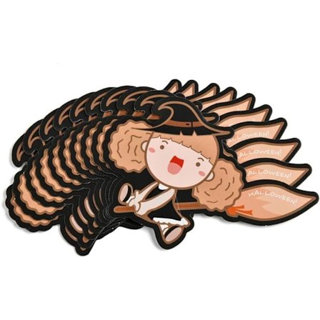 100 kpl tikkari karkki paperikorttisarja Halloween aave kurpitsa pap