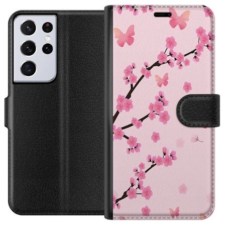 Kompatibelt Lommeboketui til Samsung Samsung Galaxy S21 Ultra 5G Blomster