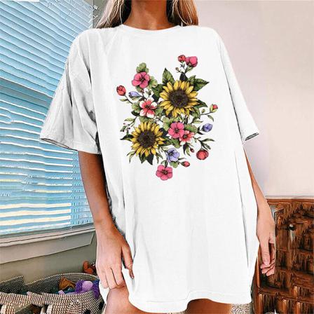 Kortärmad T-shirt För Kvinnor, Boho T-shirt