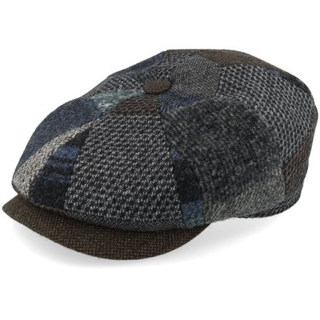Stetson - Svart flatcap Keps - Hatteras Patchwork Multicolor Flat Cap @ Hatstore