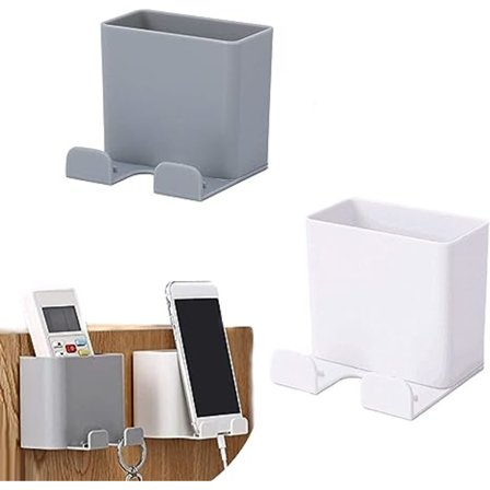 2-pak veggmonterte telefonholdere, telefonholder for vegg, selvklebende C