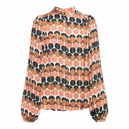 &Co Woman blouse Amandine BIG DOT DS , Roze , Dames , Maat: S