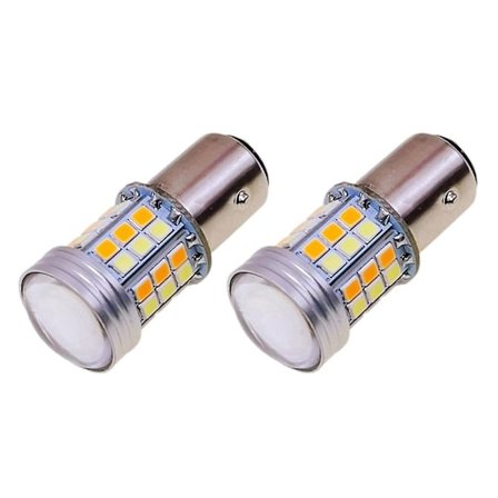 2 kpl Led-polttimo 1157 Bay15d P21/5w 45smd Canbus Dual Car Turn Signal Lamp +keltainen [DB]