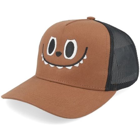 Iconic - Brun trucker Keps - Kids Little Monster Caramel/Black A-frame Trucker @ Hatstore