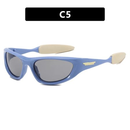 Retro avancerad textur solglasögon y2K teknik solglasögon trendiga ins framtidsstil solglasögon