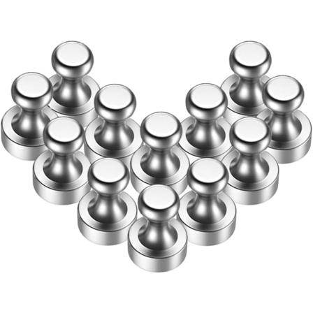 Paket med 12 magneter med förvaringslåda, 12 x 16 mm mini magneter N52
