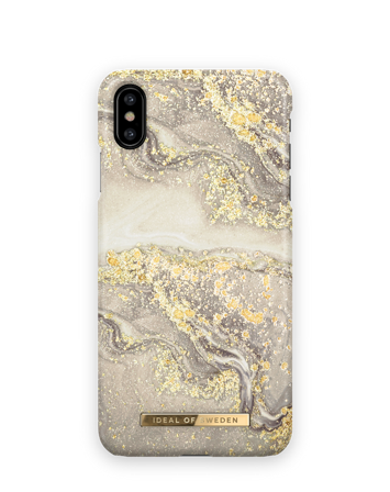 Female deksel, iPhone XS Max Sparkle Greige Marble, iDeal of Sweden