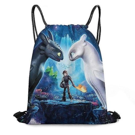 How to Train Your Dragon Dragskoväska Gymväska Vattentålig Säckryggsäck Sport Strandryggsäck för Män Kvinnorhduhu135