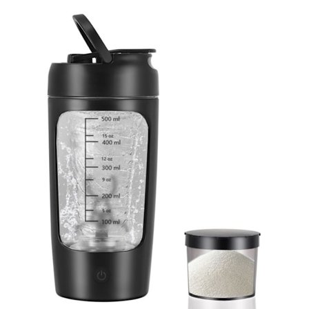 650 ml Elektrisk Protein Shaker med Protein Opbevaringsbeholder, Bærbar Shaker Kop til Protein Drikke