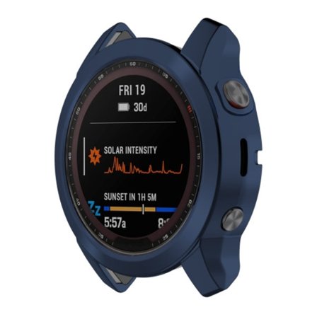 För Garmin Fenix ​​7S TPU Halvpack Hollowed Electroplating Watch Case