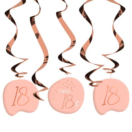 Happy 18th Hængende Pynt Lyserød