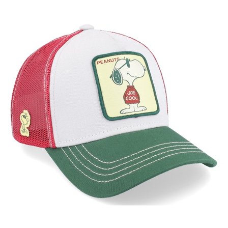 Capslab - Harmaa trucker Lippis - Snoopy Joe Cool Beige/Green/Red Trucker @ Hatstore