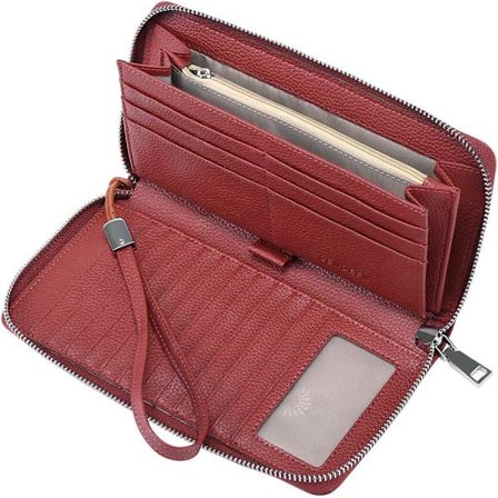 Dame Læderpung Stor Kapacitet RFID Blokering Dame Co