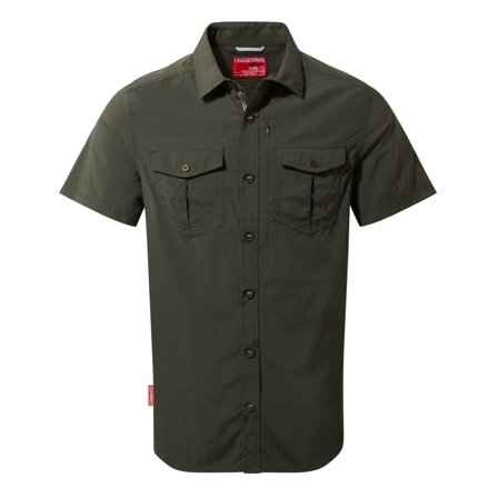 Craghoppers Men's NosiLife Adventure Short Sleeve Men short-sleeved shirts Green S