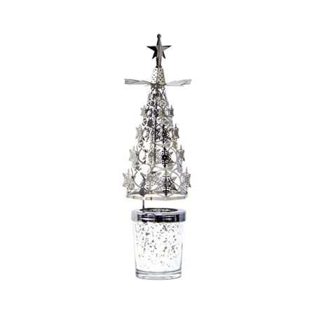 Julgran Karusell Ljusstake Roterande Ljusstake, Snurrande TeLjusstake Ljusstake, Bordsskiva Roterande Jul Ljusstakehållare