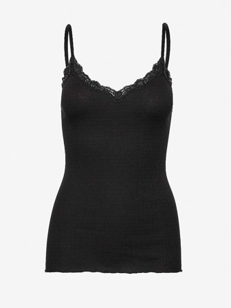 Rosemunde Øko Strop Top Black L, Tøj & Bolig, Tøj, Toppe