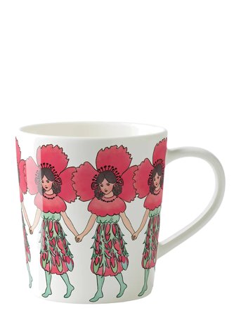 Design House Stockholm Poppy Mug With Handle - White - 40 CL
