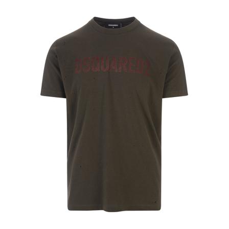 Dsquared2, T-Shirts Zielony, Mężczyzna, Rozmiar: 2XL