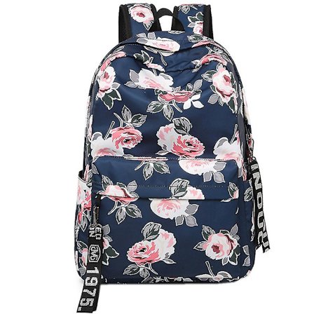 Blommor mönster skolryggsäck y