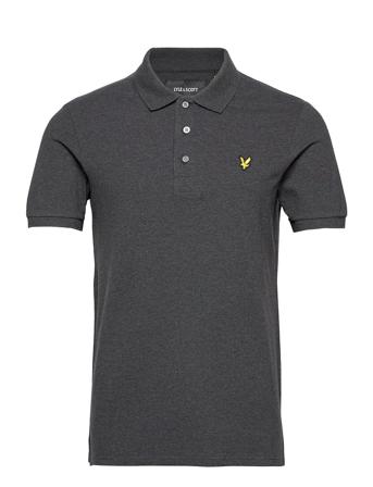 Slim Stretch Polo Shirt Polos Short-sleeved Harmaa Lyle & Scott