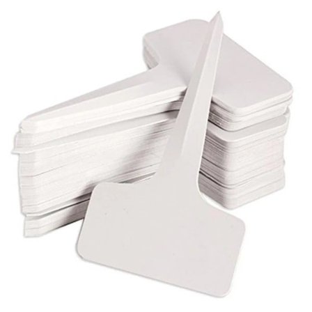 100 Stykk 6x10cm T-Type Plante Etikett Marker Vanntett PVC Hage Planter Klassifisering Sortering Skilt Tags Plante Barnehage Marker Etikett