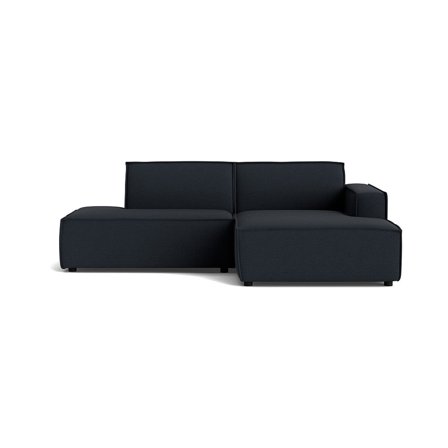 Lyon lille chaiselong sofa, højrevendt - Loop Mørkeblå - Kompakt Design, Pladsbesparende 247x160x80cm - Sofa, Chaiselong