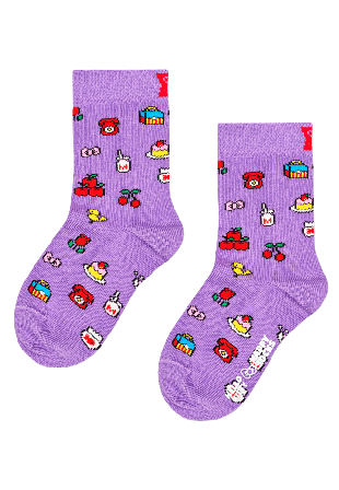 Happy Socks Kids Hello Kitty Snacks Sock Strumpor Unisex Lila 7-9Y