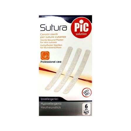 Pic Cerotti Sutura 6x75mm 6 Pezzi