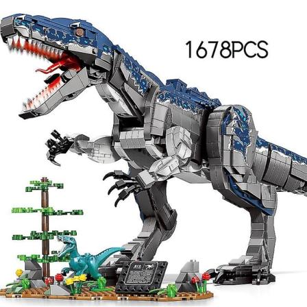 Kreativ Jurassic Tyrannosaurus Rex modelbyggesæt, dyreserie, deformation dinosaur byggesæt, drengelegetøj, gave