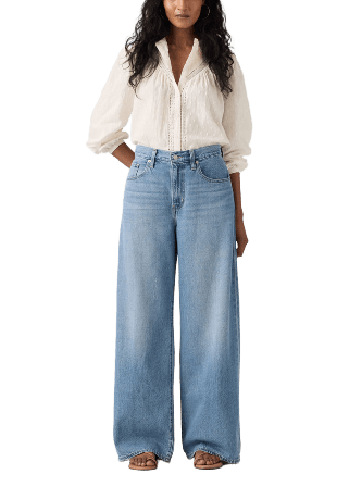 Levi's XL Straight Jeans Dam Blå W28/L31