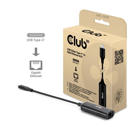 Club 3D Adapter USB-C > RJ45 5Gbps