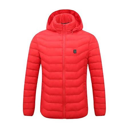 Smart Opvarmet Jakke USB Opladning Elektrotermisk Hættefrakke Til Kvinder Mænd