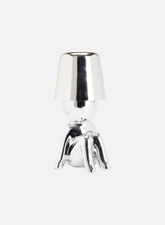 Happy bordlampe sittende oppladbar - krom